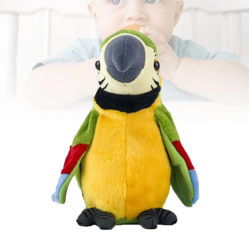 Early Educational Talking Supplies for Kids Parrot Twisting Wing Toy Electric Plush