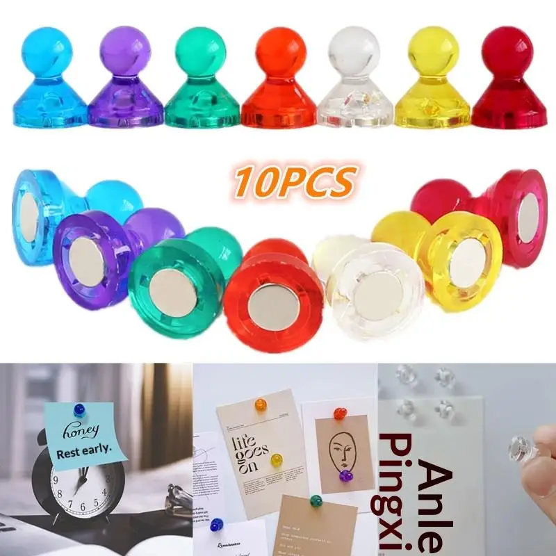 Hot Strong Neodymium Noticeboard Pin Magnets Fridge DIY Whiteboard Uses In Office Advertising Education And Other Pur 10pcs