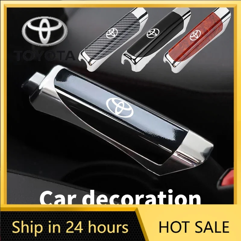 

Car Stickers For Toyota 2026 Hot Car Handbrake Grip Protector Cover ABS SUV Interior Accessory For Toyota Chr Rav4 Yaris Prius A