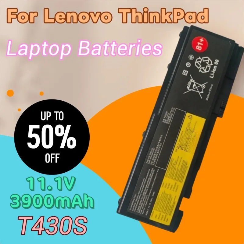 

New Laptop Battery 3900mAh for Lenovo ThinkPad T430S T430SI T420SI T420S Series 45N1039 42T4847 0A36309 45N1037 45N1036 42T4846