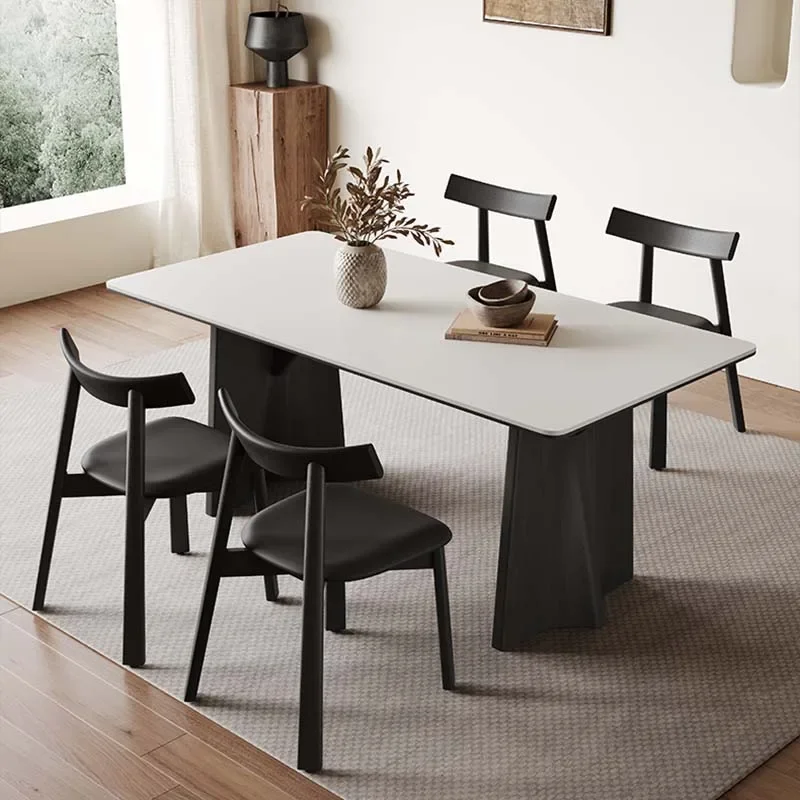 

High Centerpiece Dining Table Living Room Floor Rectangular Dining Table Coffee Restaurant Mesas De Comedor Home Furniture