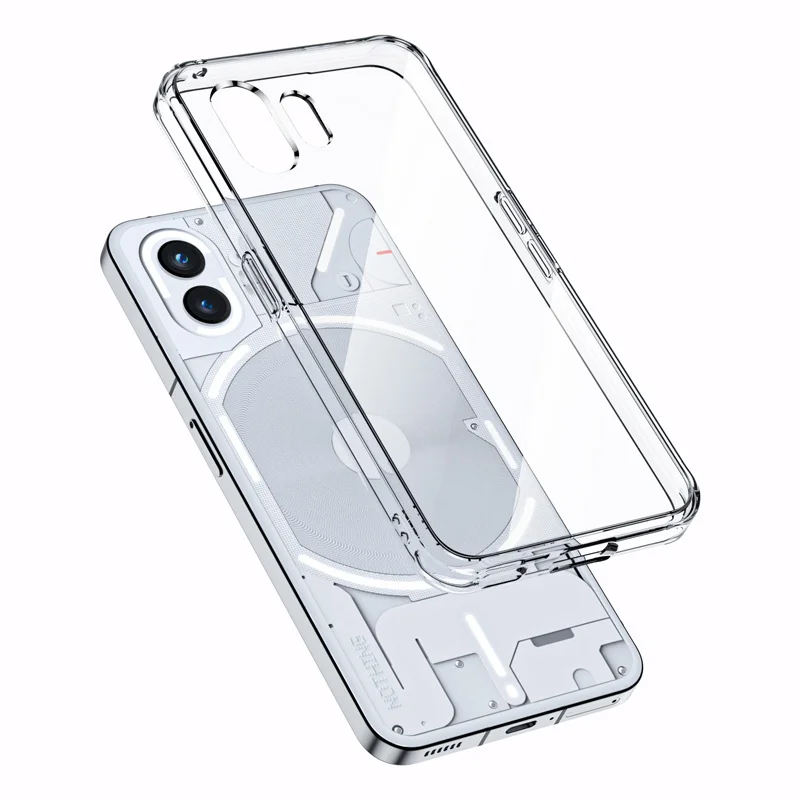 For Nothing Phone 2 Case Cover Nothing Phone 2 Cover Shockproof Phone Bumper TPU Soft Transparent Clear Fundas Nothing Phone 2