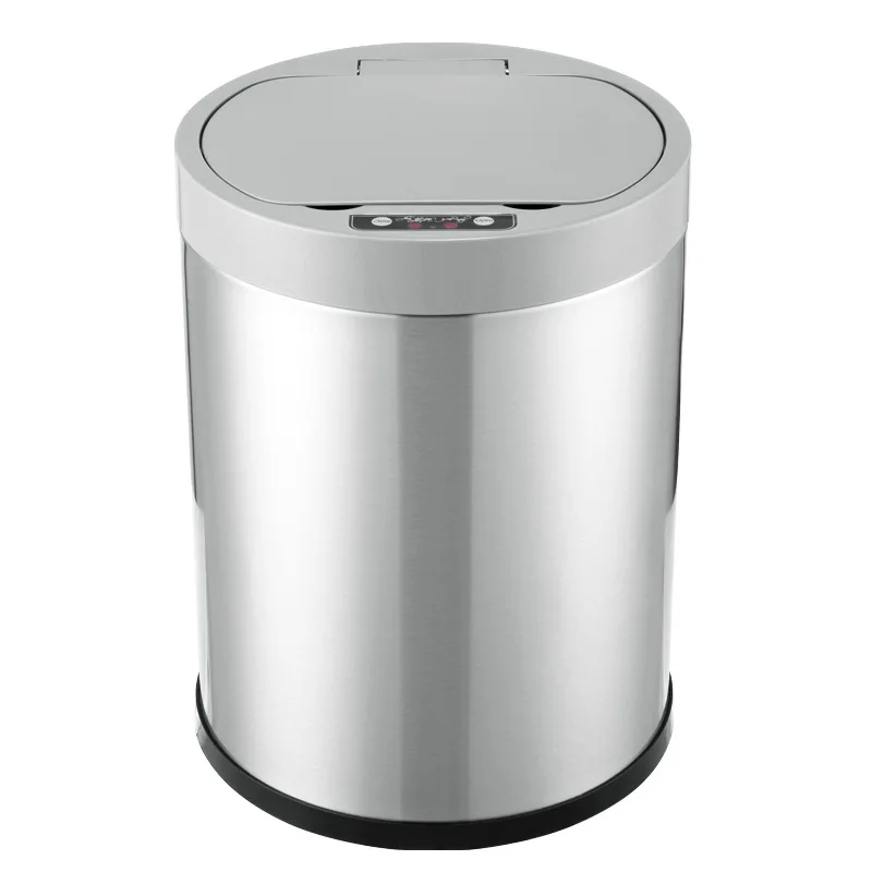 

Stainless steel intelligent induction trash can, lithium battery charging household trash can