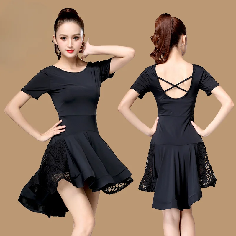 Dance Wear Lace Sexy Clothes Latin Dance Clothing Women Dance Training Dress Performance Dress Dress Samba Line Suit Costume