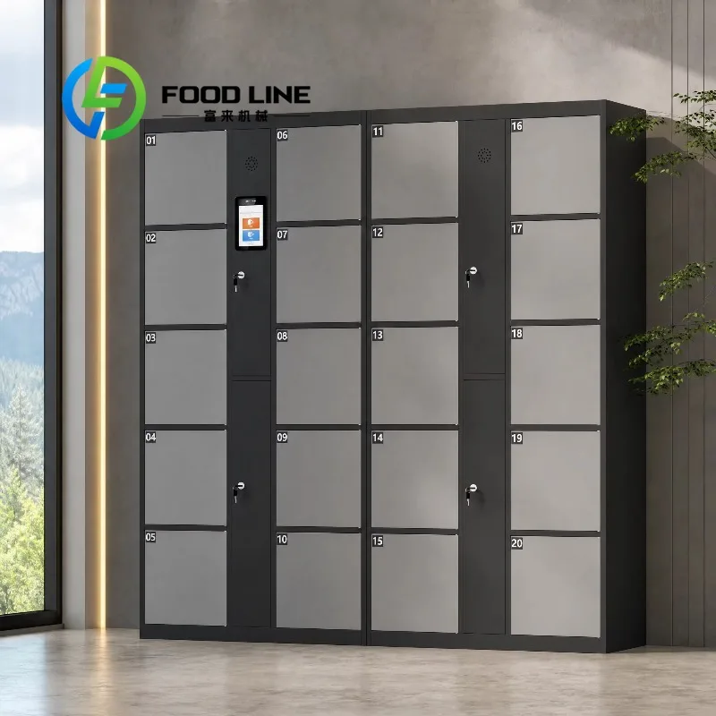 Electronic Storage Cabinet, Intelligent Multi Compartment Storage Cabinet, QR And Card Unlock,For Public Places Luggage