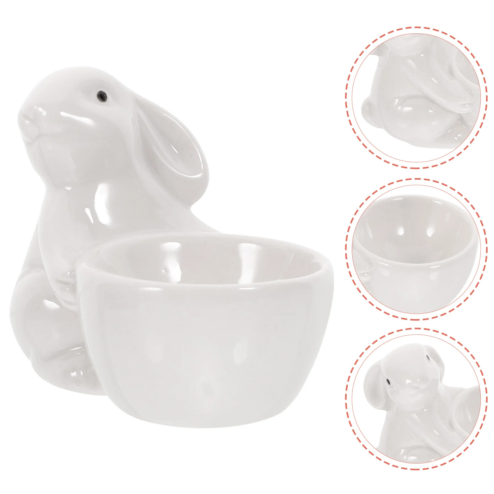 

Ceramic Egg Holder Adorable Cartoon Rabbit Appearance Unique Handmade Craftsmanship Home Decoration Gift Option