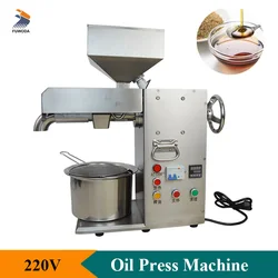 220V Professional Oil Press Extractor Peanut Bean Sesame Oil Squeezing Pressing Machine Commercial or Household