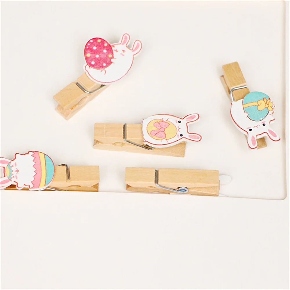 1 Los niedlichen Cartoon Kaninchen Katze Pflanze Holz Clip Set/niedlichen Holz Büroklammern/kleine Handwerk Foto Heringe kawaii Briefpapier