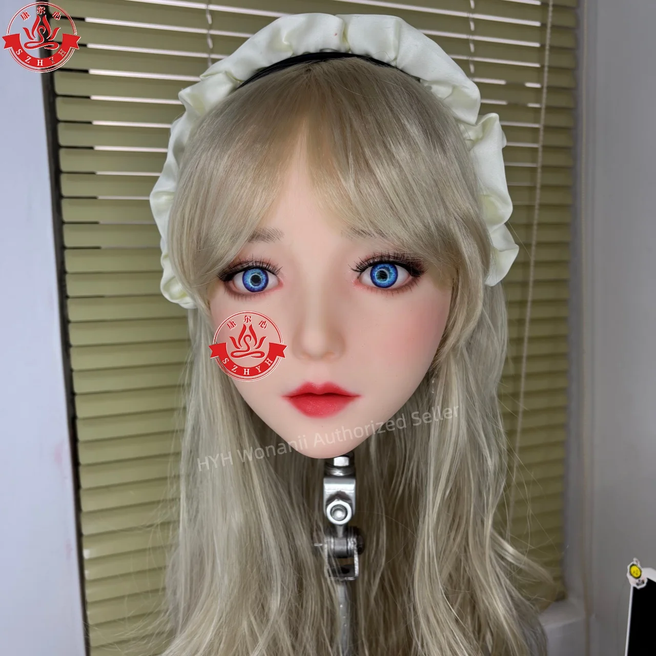 Won bisogni HYH-THB-KX-0028, interfaz M16, práctica de maquillaje de boca abierta, diseño de peinado, exhibición de joyería, TPE de grado alimenticio