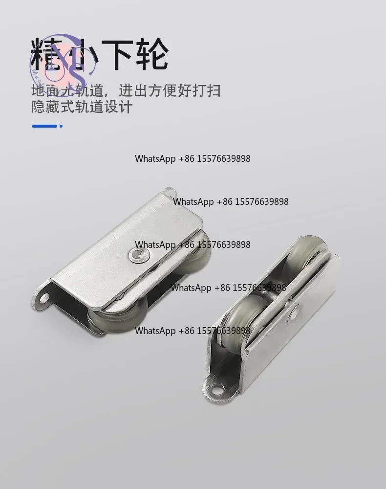 ZOCI-FOR- Trackless Ghost Sliding Door Hardware Kit Silent Soft Close Damping Buffer For Interior Bathroom Door