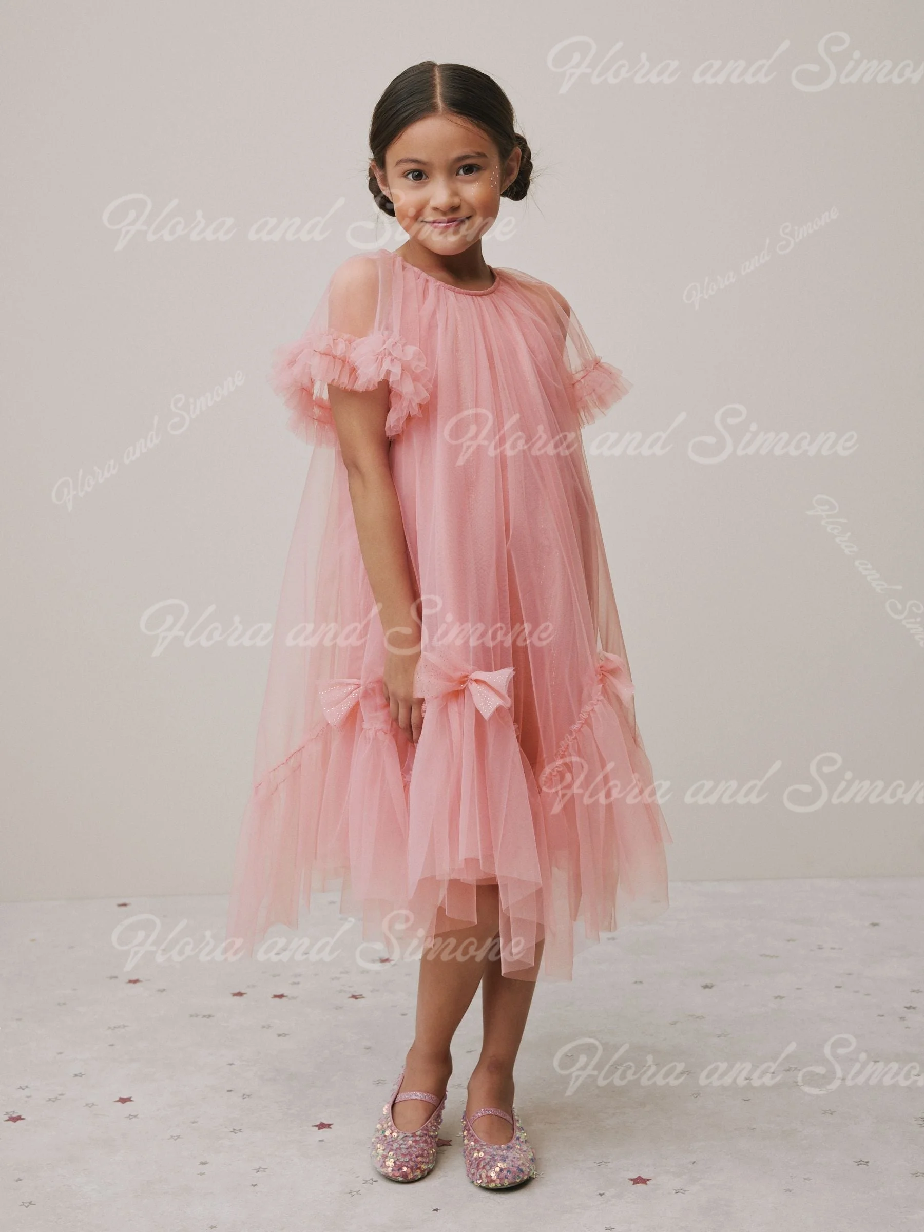 robe-de-demoiselle-d'honneur-personnalisee-a-manches-courtes-avec-nœud-en-mousseline-de-soie-pour-ceremonies-de-mariage-de-premiere-communion-receptions-formelles-fetes-de-vacances