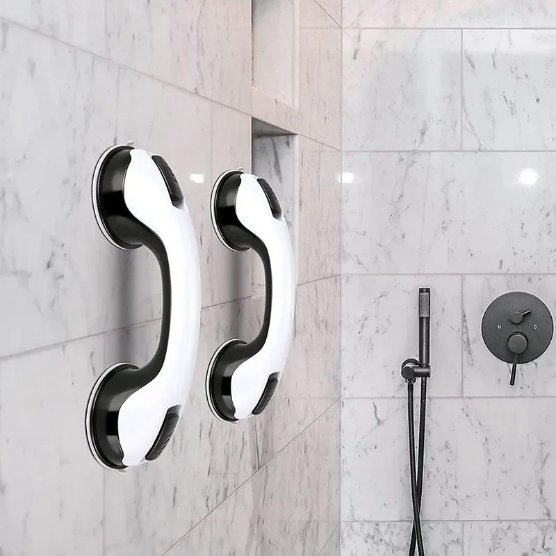 

2PCS Shower Grab Bars Toilet Non-slip Support Handle Bathroom Safety Grab Rod Handles Elderly Child Vacuum Suction Cup Handrail