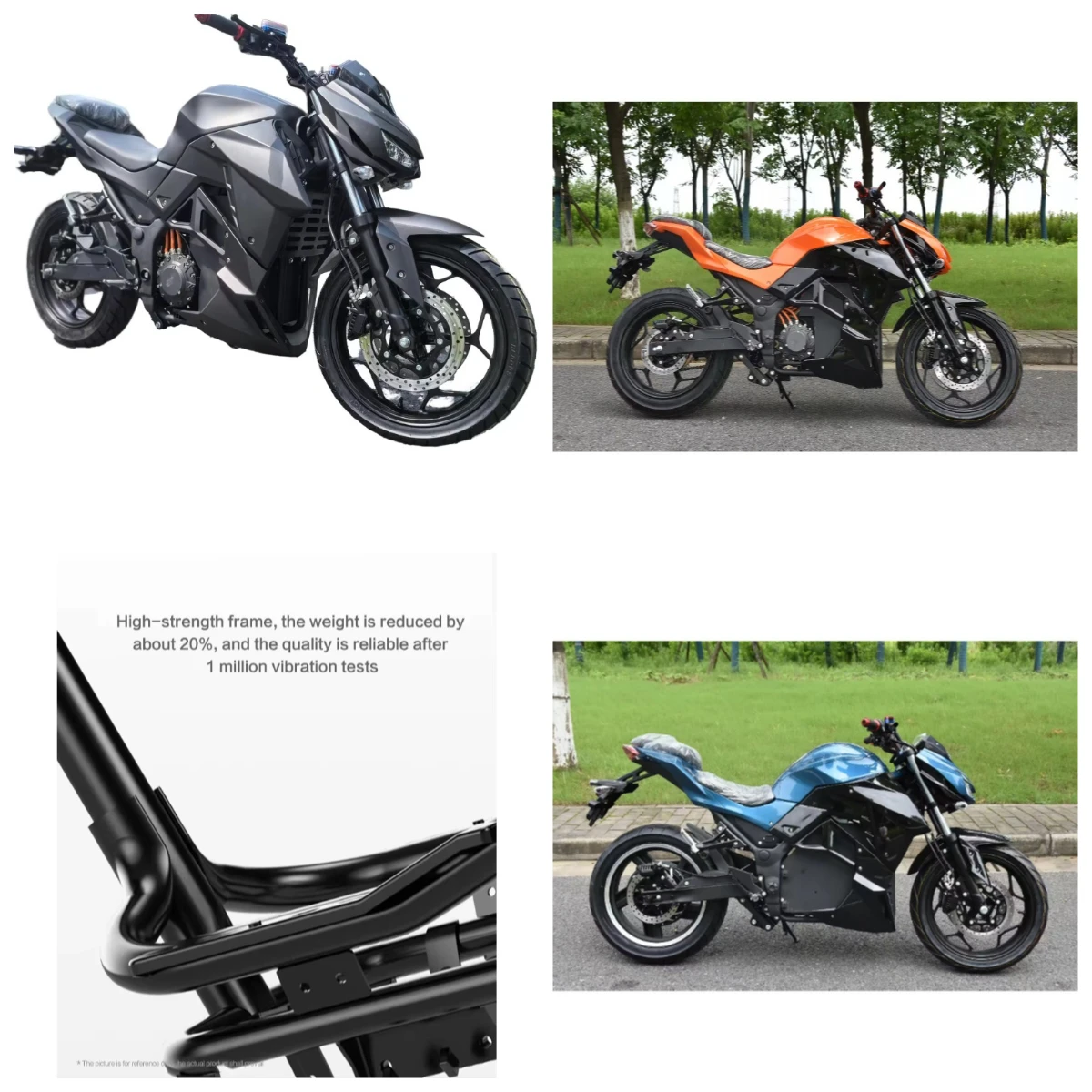 

Krono Wild Customized 2000W Electric Sportbike Motorcycle 80km/h Speed With 72V Voltage 32AH Lead-acid Battery Wheel Motor