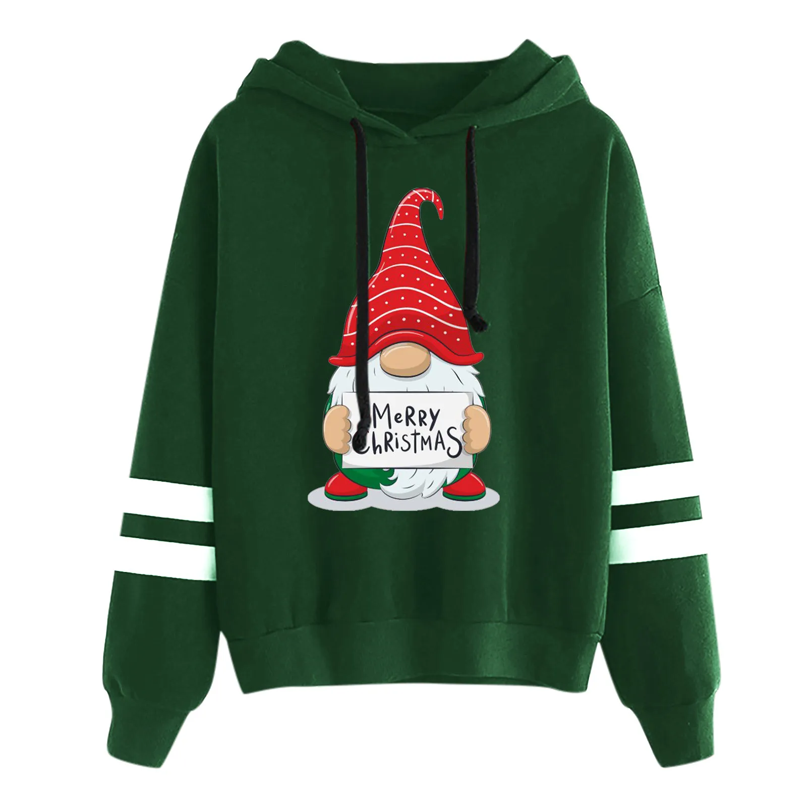 Women Christmas Hoodies Gnome Print Loose Hoodie Long Sleeve Faceless Doll Print Xmas Sweatshirt Autumn Pullovers Sudaderas