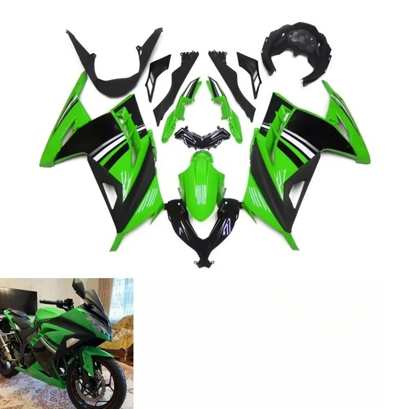 i Ninja 300 EX300 2013-2017 Customized Green ABS Plastic Fairing Kit Body Works Cover for 2014 2015 Motorcycles