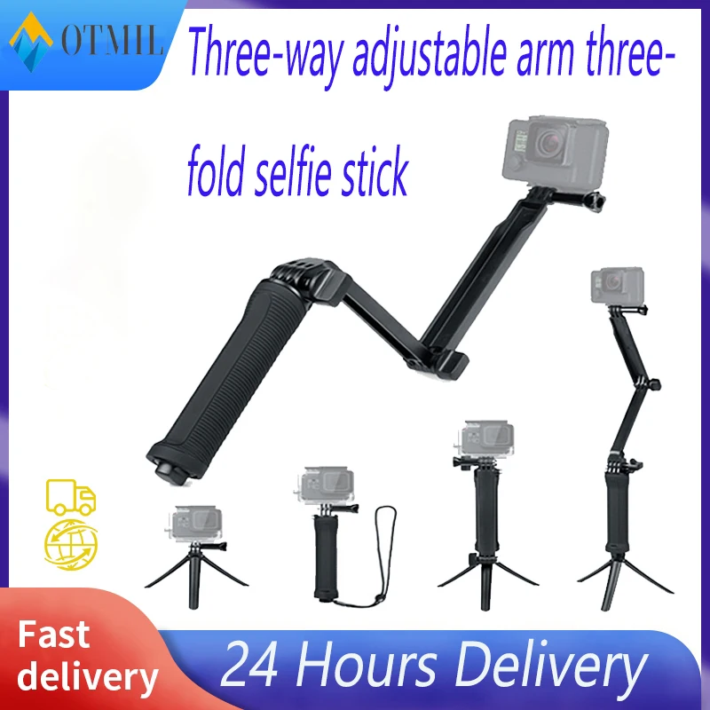 

selfie stick Monopod Self Handheld Extendable Pole 3-Way + mini Tripod for Gopro HERO 11 10 9 8 xiaomi yi 4k SJCAM Acessories