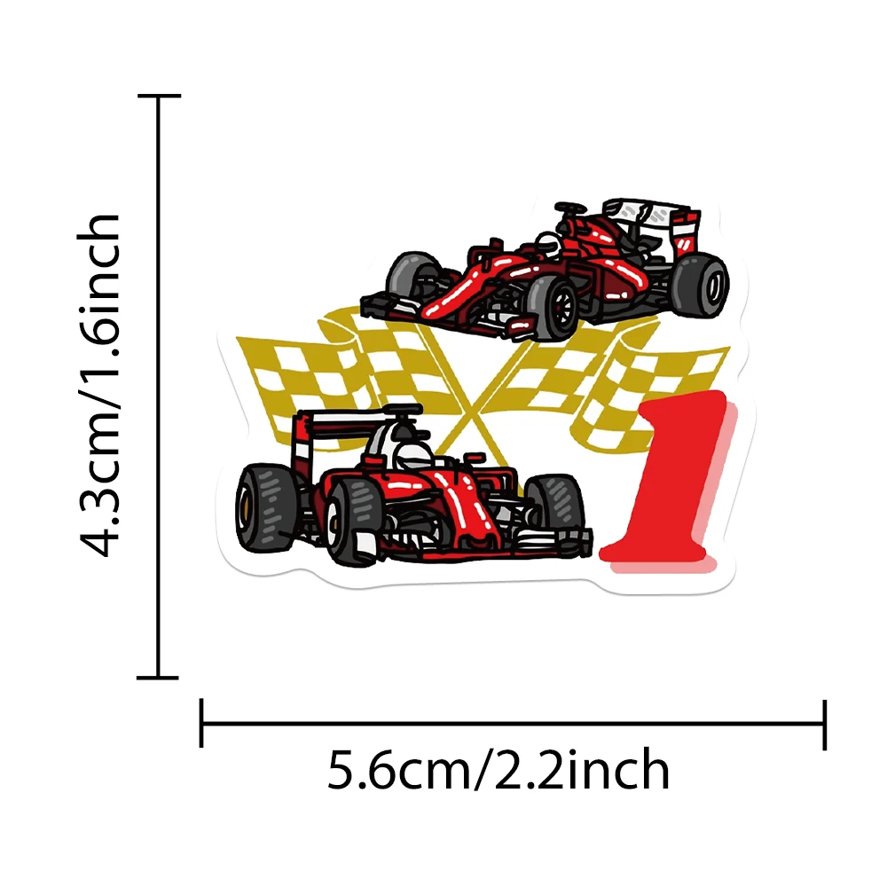 50pcs COOL Car F1 Formula One Racing Brand DIY for Helmet Luggage Bumper Bike Motorcycle Car Vinyl Decals Sticker Decal Sticker