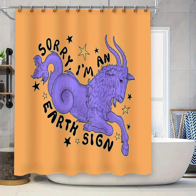 

Козерог Зодиакальное Созвездие Занавеска Для Душа Художественный Козел Узор Декор Для Ванной Комнаты Домашний Декор Галактика Космос Небесный Подарок