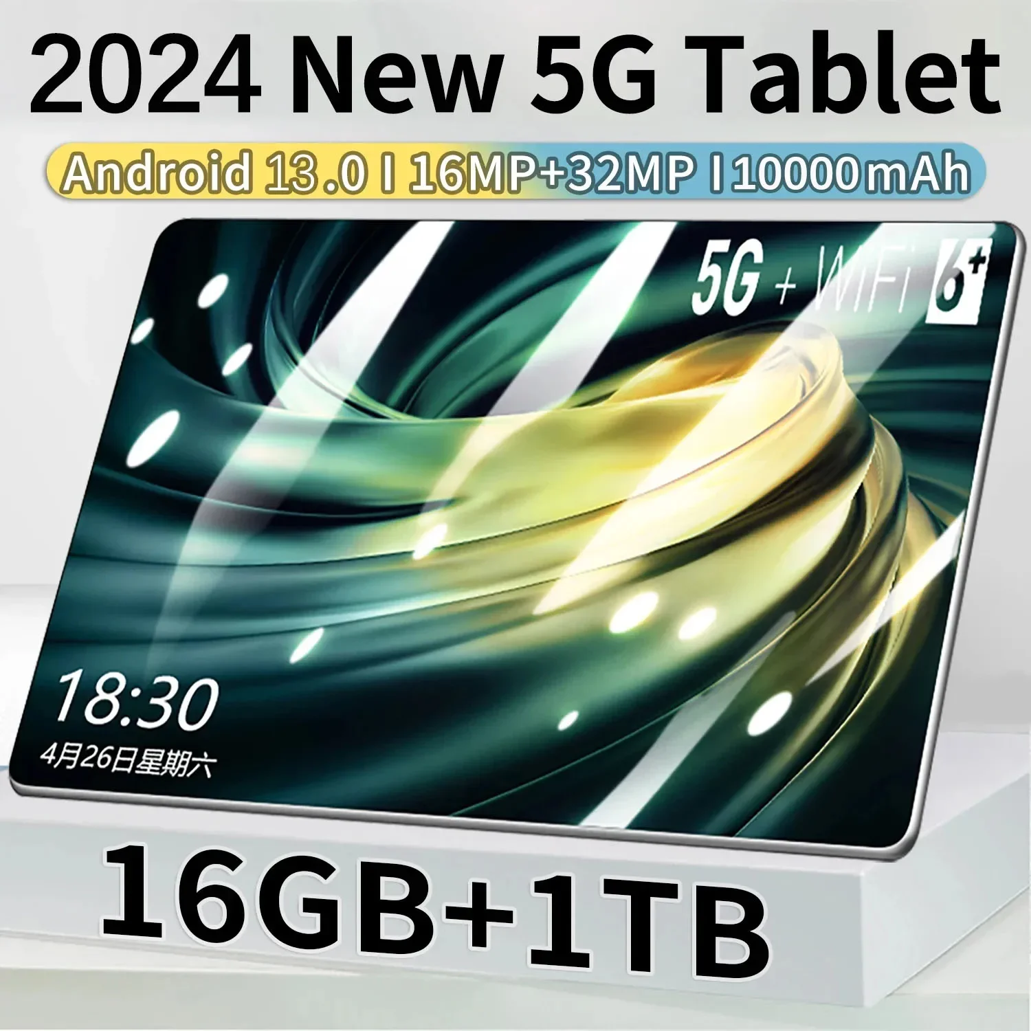 2024 Tablet 5G Android 13.0 Global Version 16GB Ram 1TB Rom New Android 11.6 inch Network Tablet MTK6797 Wifi 10000 mAh 10 Core