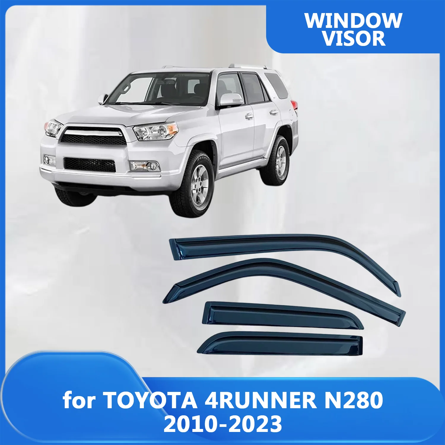 

for TOYOTA 4RUNNER N280 2010-2019 2020 2021 2022 2023 Car Side Window Visor Weathershield Door Visor Wind Rain Guard Accessories