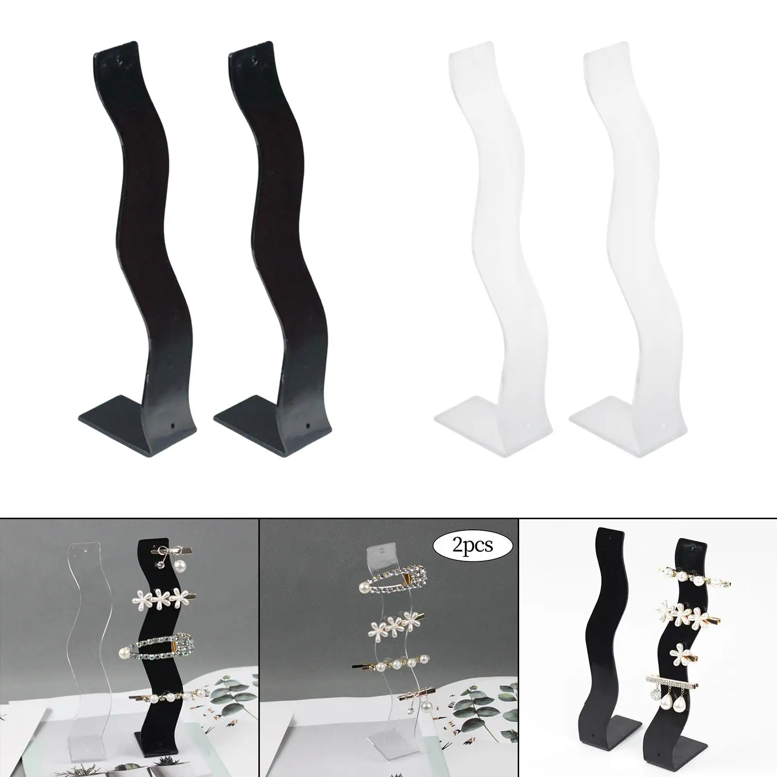 2Pcs Hair Clip Display stand Storage Bracket Gifts Barrettes Hair Pins T# Support Rack Headwear Holder for Retail Home