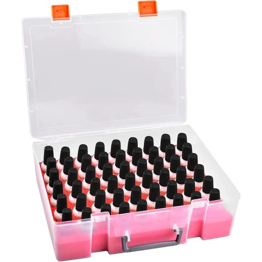 

Red Nail Polish Organizer Holder with 54 Bottle Storage Capacity for Gel Polish Storage and Organization Ideal for OPI Sally Ha