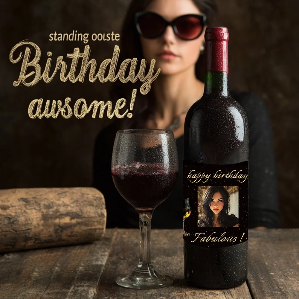 

Custom 8PCS Wine Bottle Stickers for Wedding Anniversary Personalized Bride Groom Name Party Gift Bottle Labels