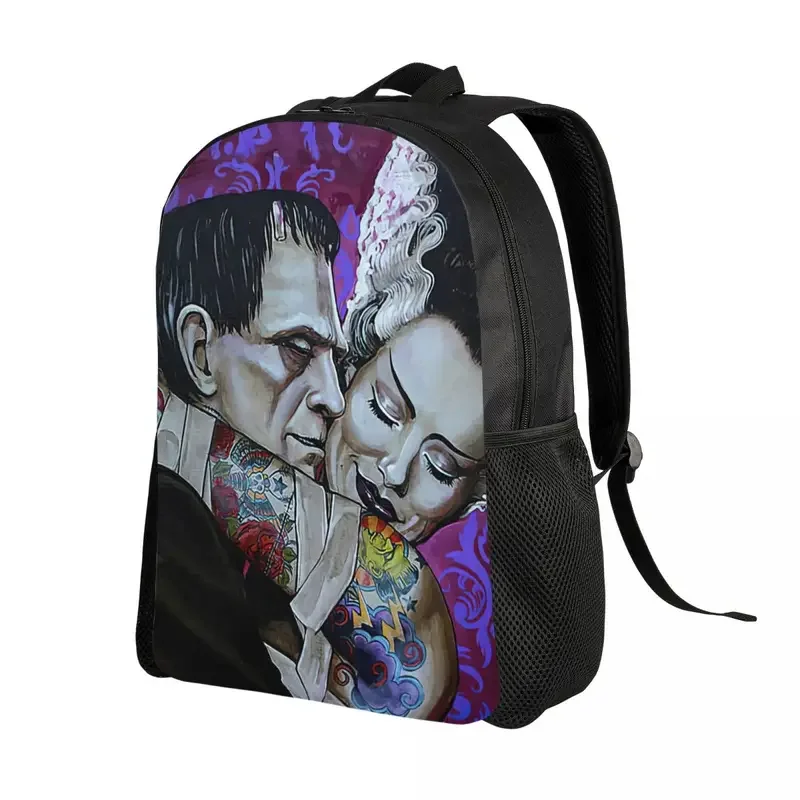 Bride Of Frankenstein Laptop Backpack Men Women Basic Bookbag for College School Students Science Fiction Horror Film Bag