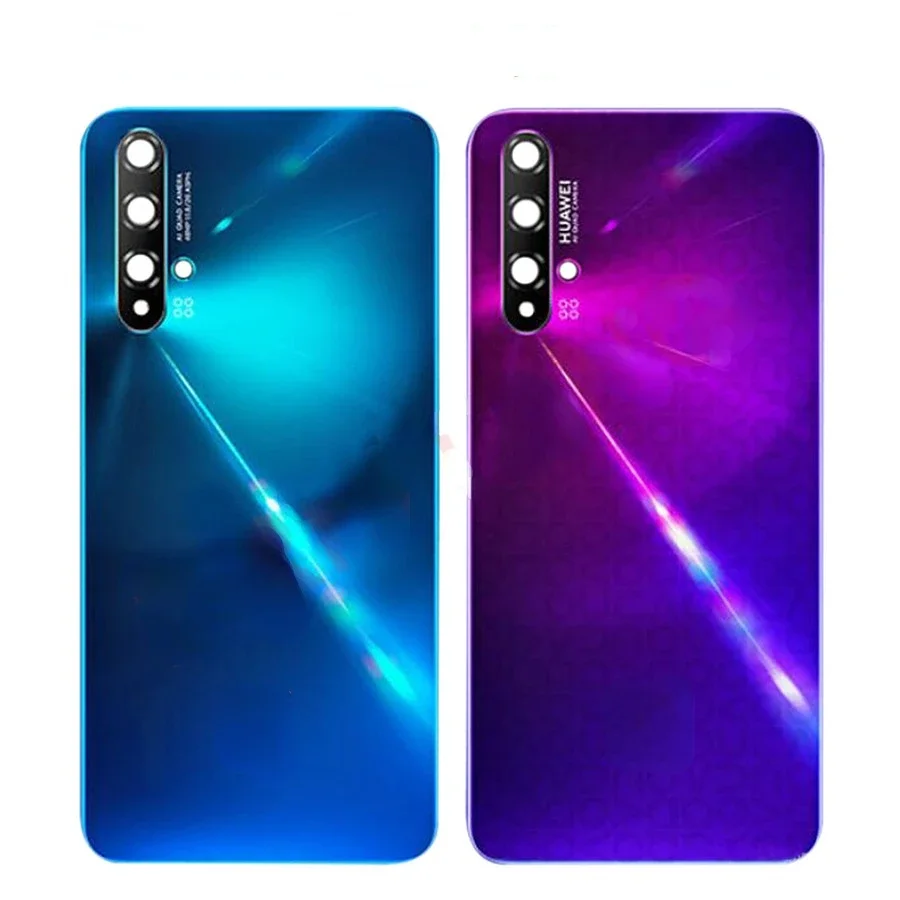 

NEW Back Glass Cover For Huawei Nova 5T Battery Cover Rear Housing Door Case With Camera Glass Lens Replacement Parts