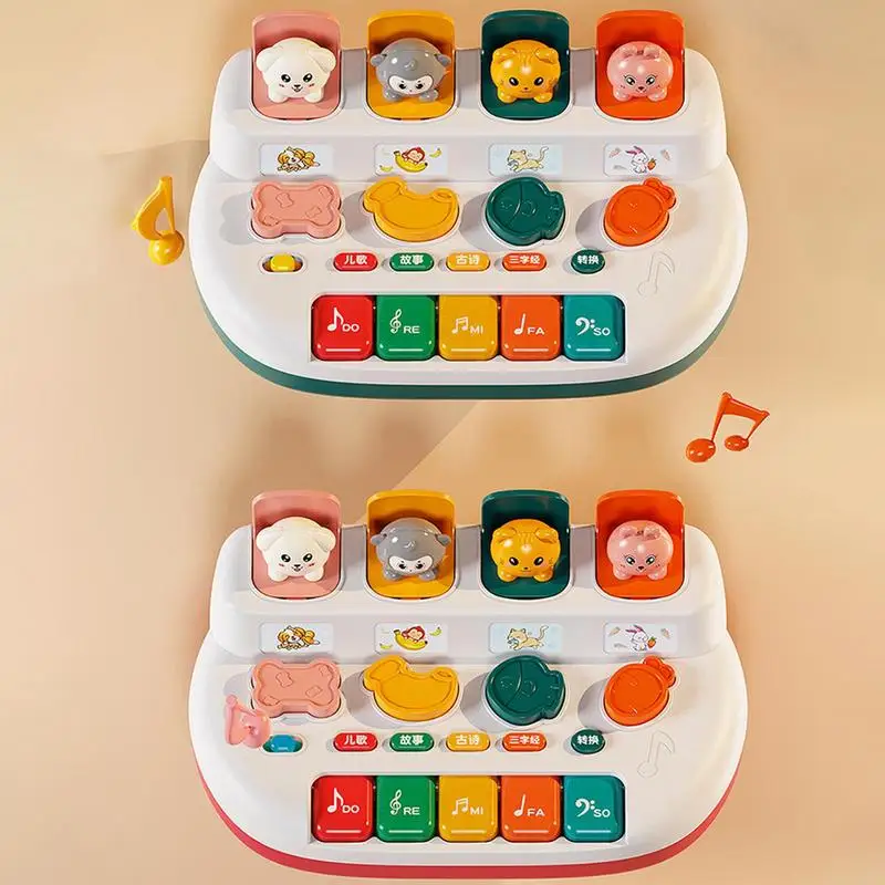 Piano Baby Toy Piano Keyboard Cute Animal Musical Instrument Educational Musical Toys Musical Learning Toys Piano Toy for Baby