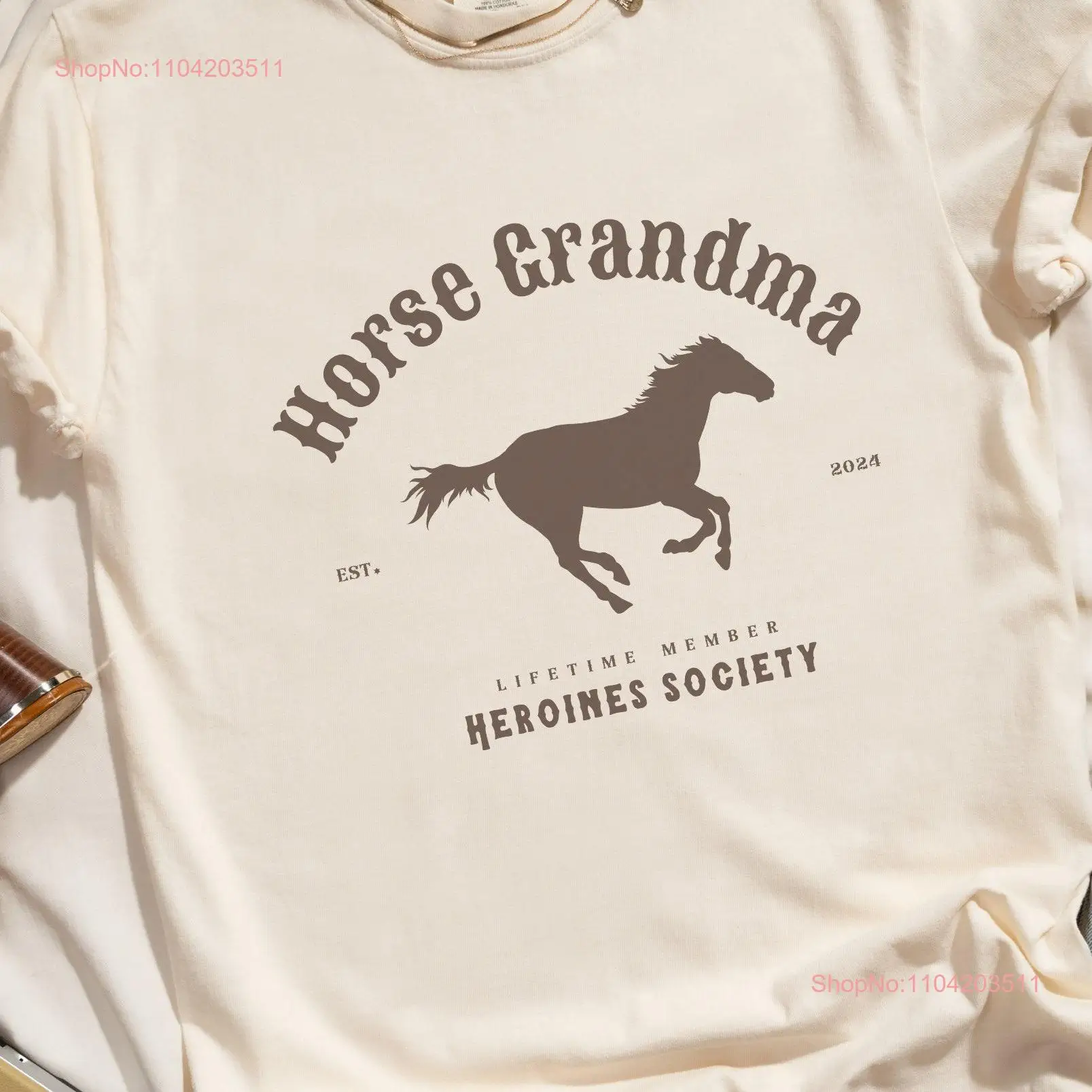 HORSE GRANDMA SHIRT For Grandmother Fair T Equine Love Girl Rider Western Pleasure Heart Horses 4 H long or short sleeves