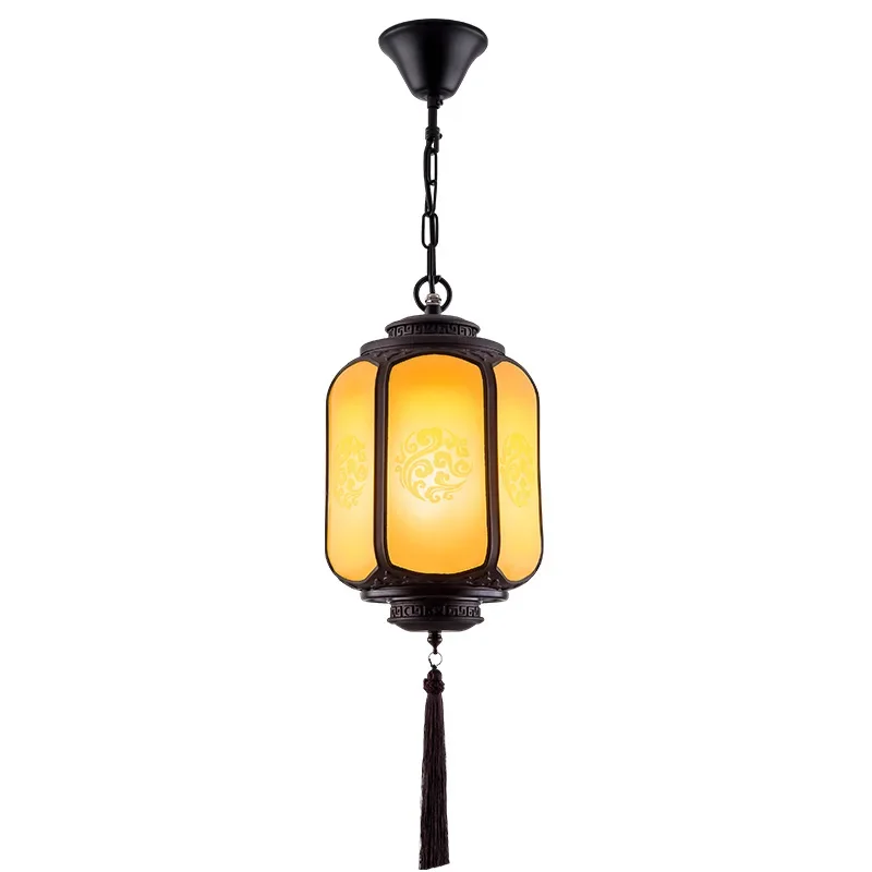 New Chinese Style Outdoor Small Pendant Light Park Villa Waterproof Lantern LED Chandeliers Decoration Outdoor Lighting Fixtures
