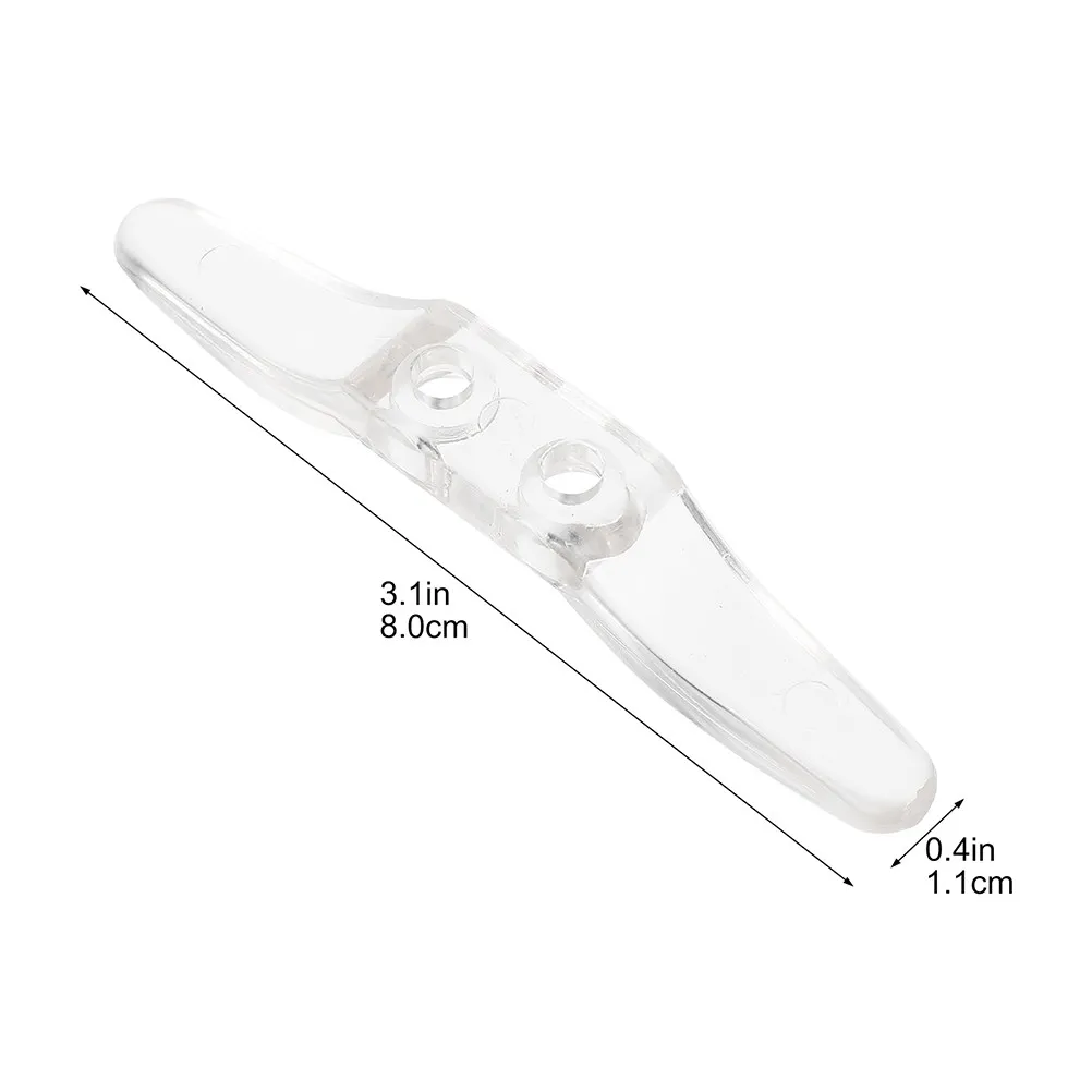 6Pcs Blind Cord Cleats Plastic Transparent Safety Rope Cleats for Window Blinds Curtains Child Safety Cord Wraps Wall Mount