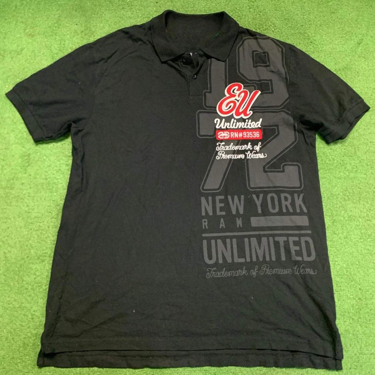 Ecko Unltd. Men's Black Polo Y2K S To 4xl NEW Tee Graphic Streetwear Summer Letter Printed T-shirt America Retro Street Hip Hop