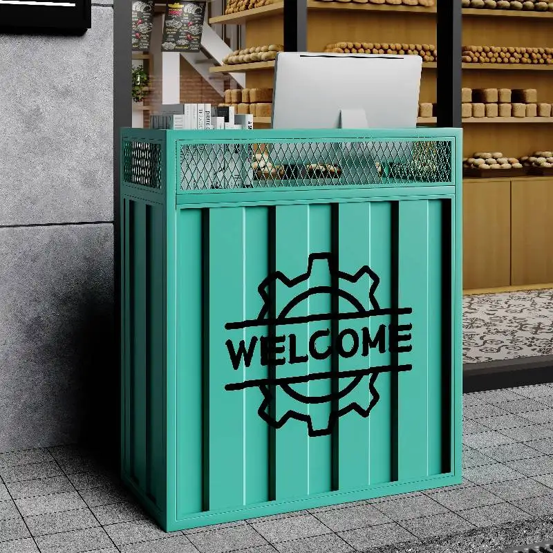 

Green Gold Reception Desks Hotels Black Barber Classic Luxury Reception Desk White Clothing Bancone Per Negozio Office Furniture