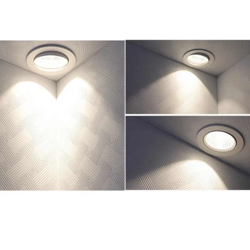 

COB Светодиодные потолочные светильники с регулируемой яркостью Встраиваемые 5 Вт 7 Вт 9 Вт 12 Вт 15 Вт 18 Вт Светодиодные потолочные точечные светильники AC85-265V Светодиодные потолочные светильники Внутреннее освещение