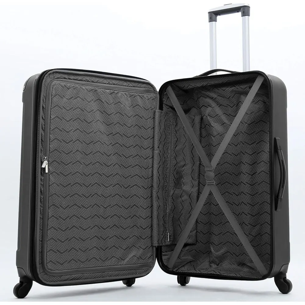 Midtown Hardside 4-Piece Large Travel Luggage Set in Black