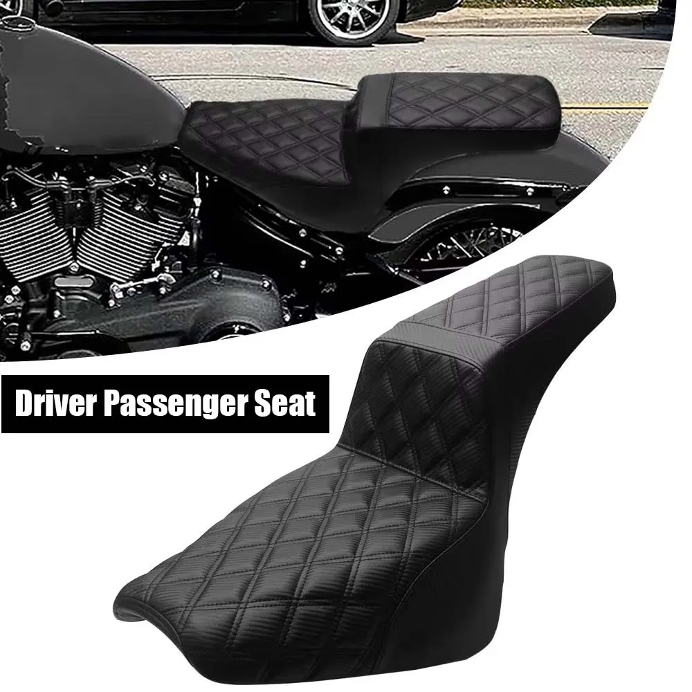 Motorcycle Part Black 1 PC Rider Passenger Seat/Driver Passenger Seat For Harley Softail Standard FXST 2020 2021 2022 2023 2024