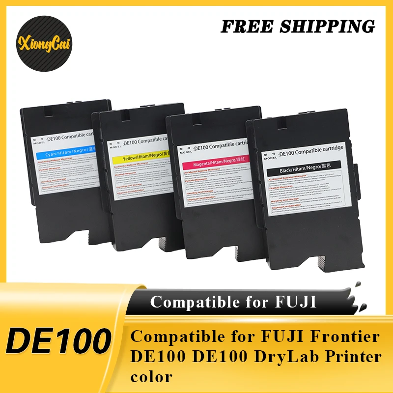 

Чернильный картридж DE100 с красителем, одноразовый чип, совместимый с цветным принтером FUJI Frontier DE100 DE100 DryLab