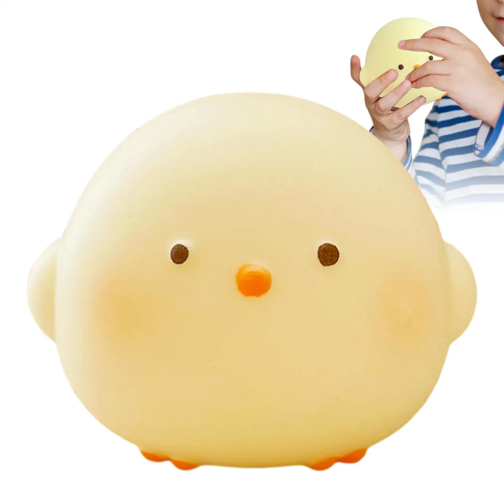 Jouet à presser décompresser poulet nouveauté jouet sensoriel soulagement du Stress doux Anime dessin animé enfants main pincement jouet guérison cadeau