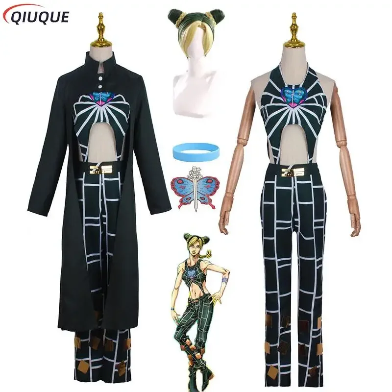 Animal JOJO JoJo's Bizarre Adventure Cosplay costume Jolyne Cujoh Kujo Coat Women Uniform Dress Outdo