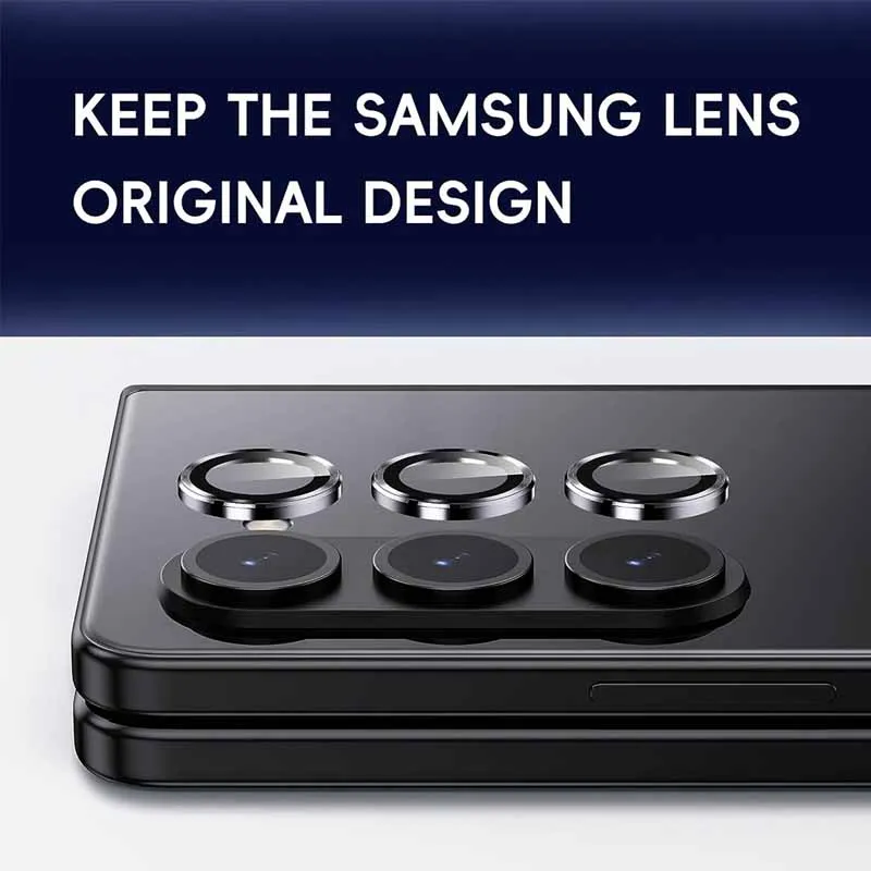 Anillo Protector de cámara para Samsung Galaxy Z Fold6 Fold 6 zFold6 5G, cristal templado, tapa de Metal Samsun ZFold 6