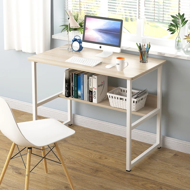 

Computer Desk Desktop Table Bookshelf Combination Simple Home Student Writing Table Simple Bedside Office Lazy Table Foldout