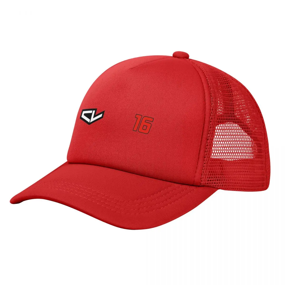 Men Women Charles Leclerc CL16 Trucker Caps  Hip-Hop Mesh Baseball Caps Polyester Hats Sun Hats Breathable Golf Hats Summer