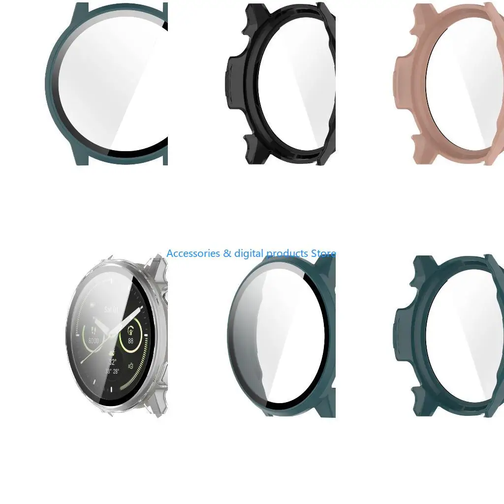 77JD Smartwatch Cover Shell Screen Protector Tempered Glass Film for 4 41mm Scratchproof Case Film Dustproof Case