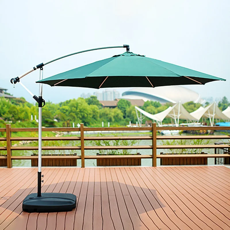Outdoor Sun Umbrella Commercial Patio Umbrella Center Pole UV Protection Booth Outdoor Shade Canopy Durable Weather Resistant