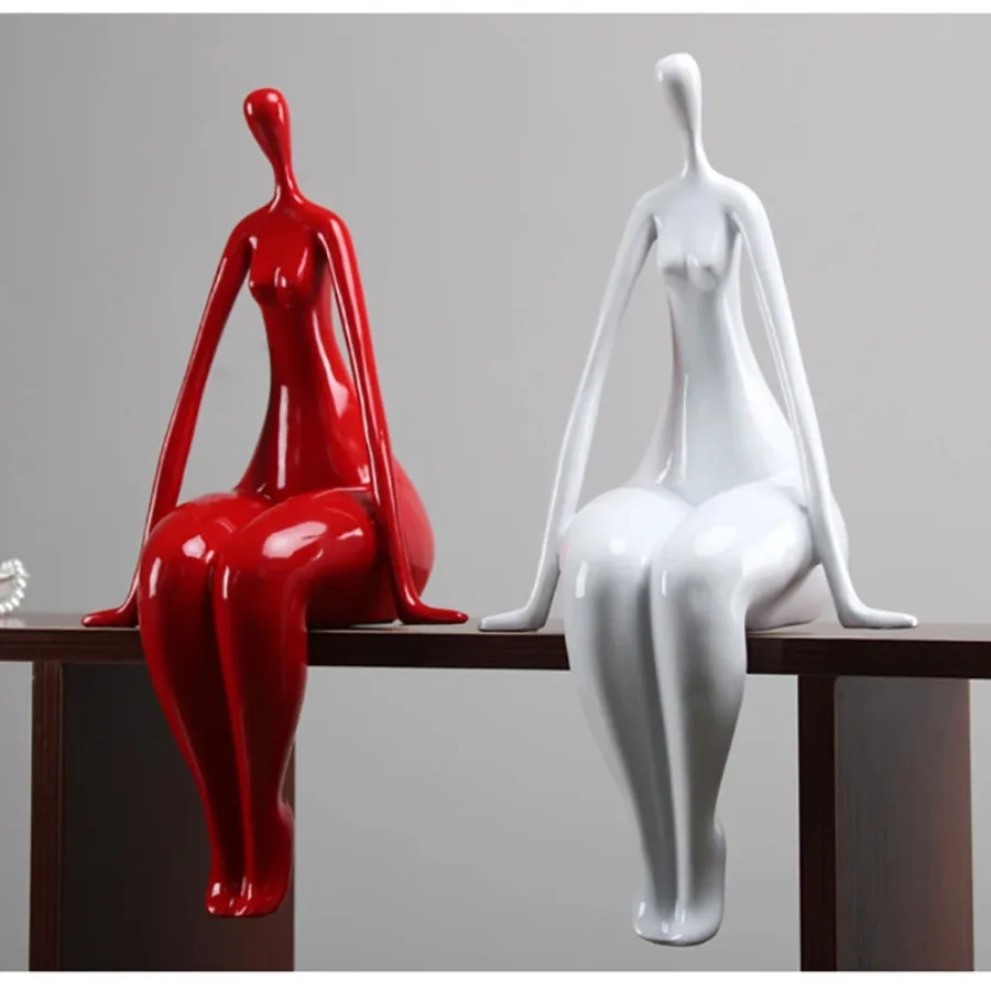 Modern Resin Creative Beauty Body Sculpture Crafts Resin Yoga Girl Character Luxury Figurines High-end Gifts Home Decoration
