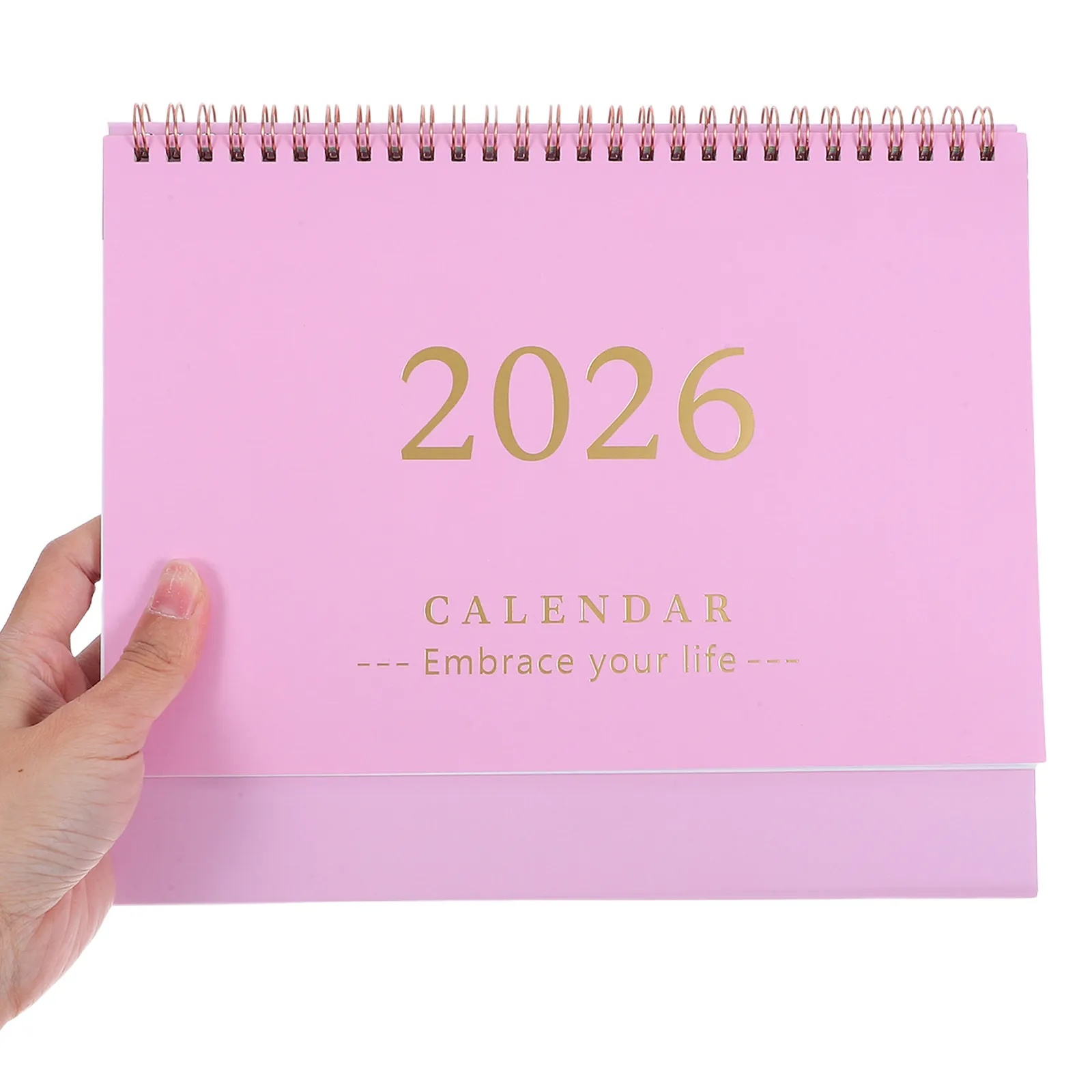 

2026 Desk Calendar Minimalist Foldable Standing Monthly Planner for Office Home Decor Small Space Friendly Green Design Desktop