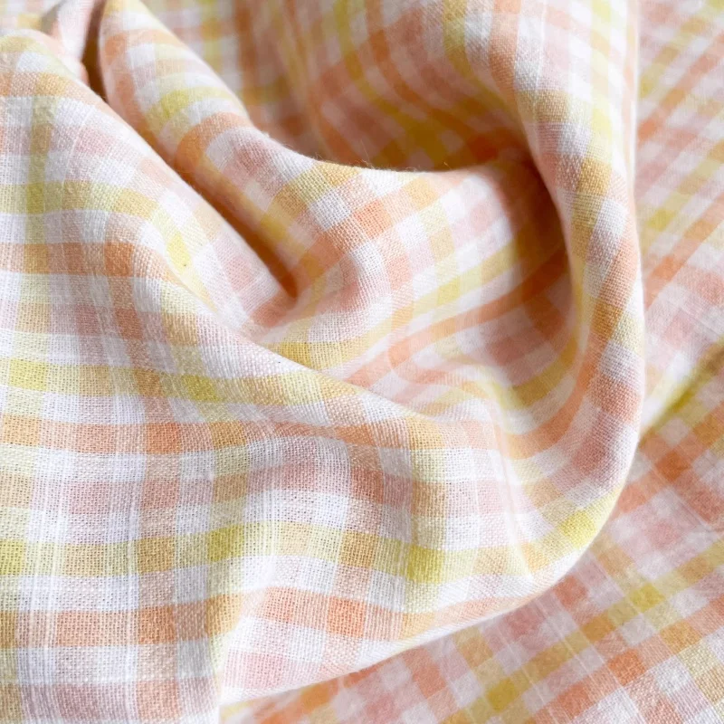 

Woven small-check pure cotton shirt dress hairband handmade clothing fabric DIY