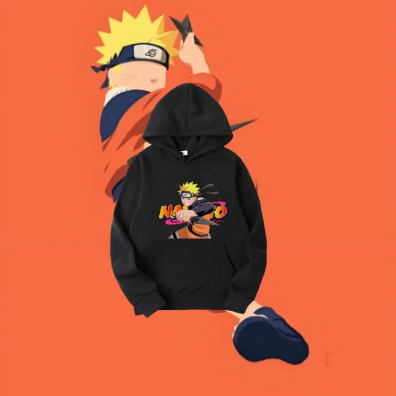 2025 Venta caliente "Naruto" protagonista Naruto impresión más tamaño Sudadera con capucha para hombres y mujeres Harajuku Sudadera con capucha